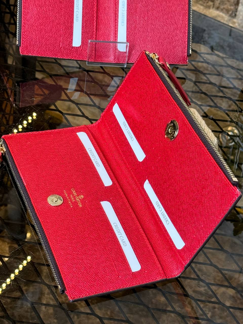 L - Leather Adele Wallet (Red)