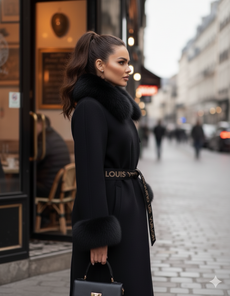 LVS - Fur-Lined Cashmere (Black)