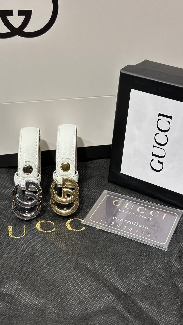 GG - Fit Leather Belt (White)