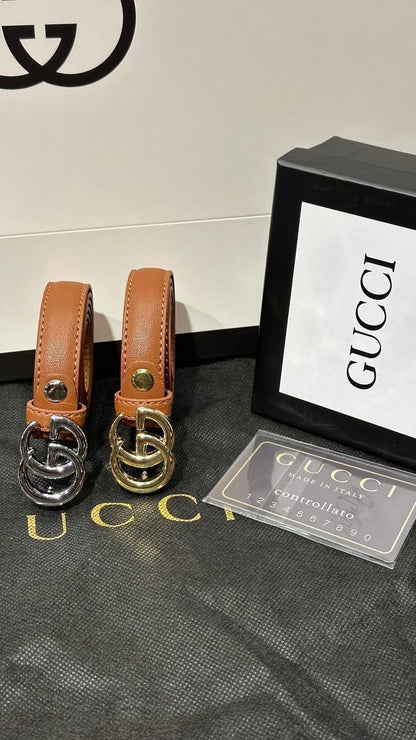 GG - Fit Leather Belt (Brown)